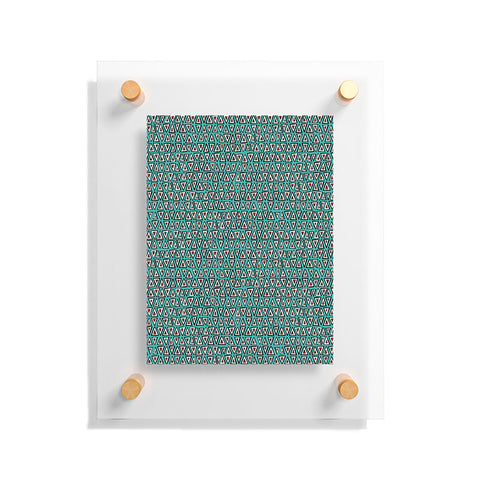 Sharon Turner aziza shakal turquoise Floating Acrylic Print
