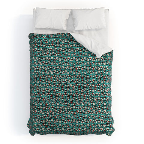 Sharon Turner aziza shakal turquoise Comforter