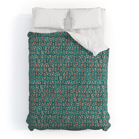 Sharon Turner aziza shakal turquoise Duvet Cover