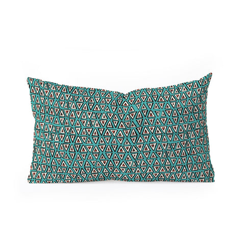 Sharon Turner aziza shakal turquoise Oblong Throw Pillow