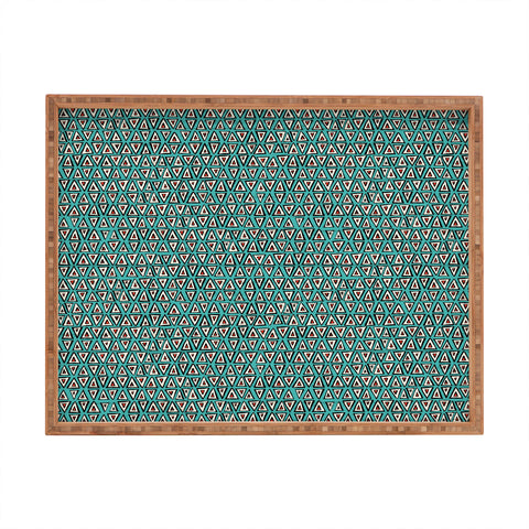 Sharon Turner aziza shakal turquoise Rectangular Tray