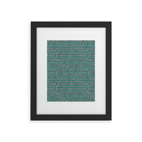 Sharon Turner aziza shakal turquoise Framed Art Print