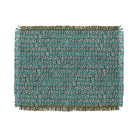 Sharon Turner aziza shakal turquoise Throw Blanket