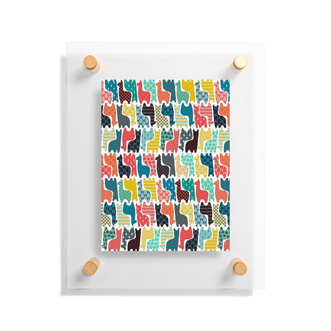 Sharon Turner baby llamas Floating Acrylic Print