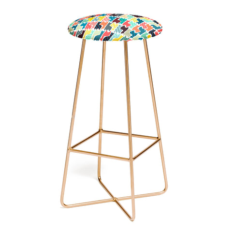 Sharon Turner baby llamas Bar Stool