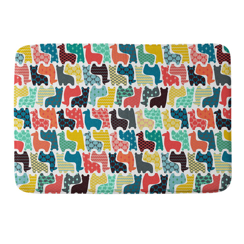 Sharon Turner baby llamas Memory Foam Bath Mat