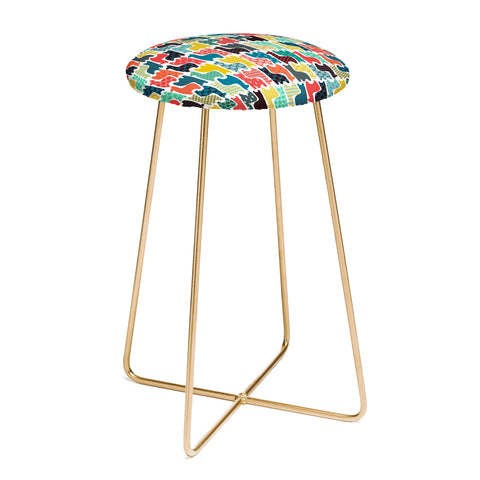 Sharon Turner baby llamas Counter Stool