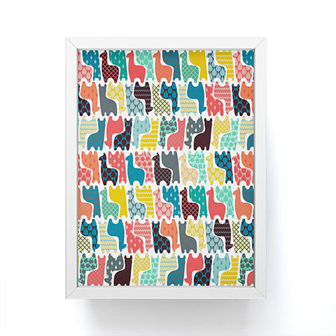 Sharon Turner baby llamas Framed Mini Art Print