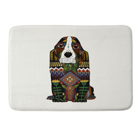 Sharon Turner Basset Hound love Memory Foam Bath Mat