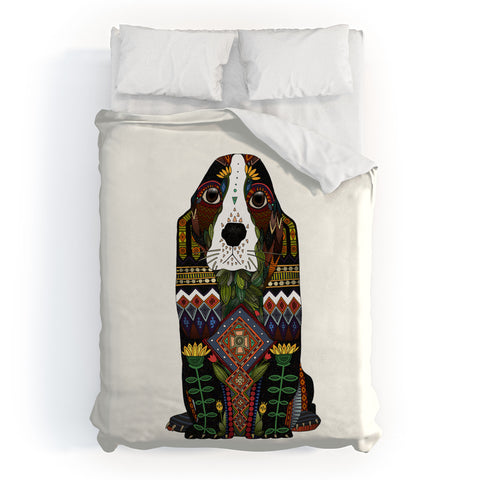 Sharon Turner Basset Hound love Duvet Cover