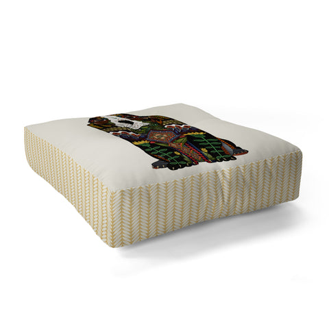 Sharon Turner Basset Hound love Floor Pillow Square