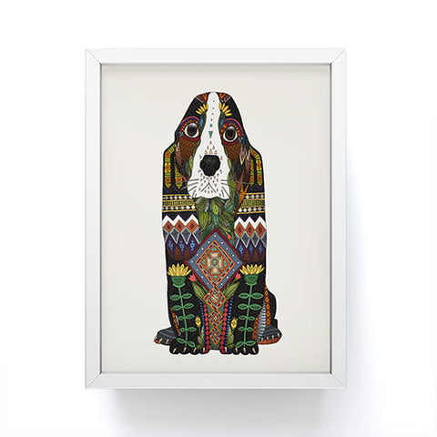 Sharon Turner Basset Hound love Framed Mini Art Print