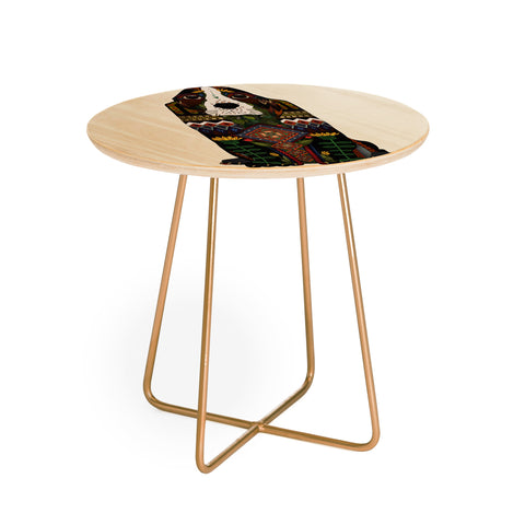 Sharon Turner Basset Hound love Round Side Table