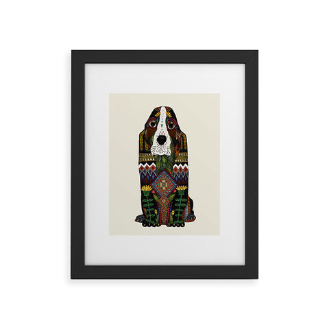 Sharon Turner Basset Hound love Framed Art Print