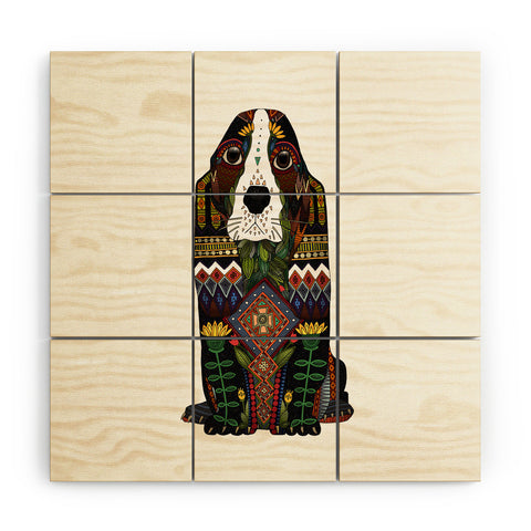 Sharon Turner Basset Hound love Wood Wall Mural