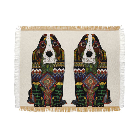 Sharon Turner Basset Hound love Throw Blanket