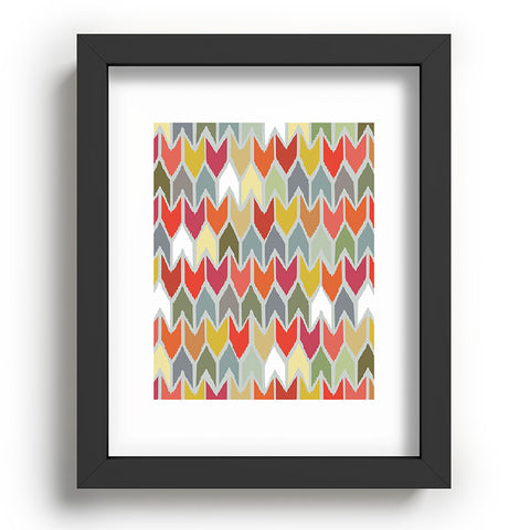 Sharon Turner Beach House Ikat Chevron Recessed Framing Rectangle