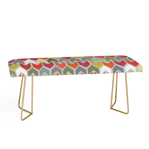 Sharon Turner Beach House Ikat Chevron Bench