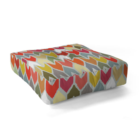 Sharon Turner Beach House Ikat Chevron Floor Pillow Square