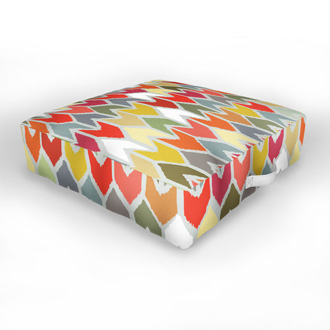 Sharon Turner Beach House Ikat Chevron Outdoor Floor Cushion