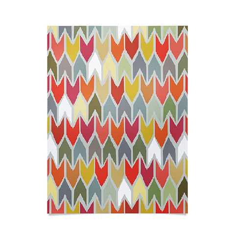 Sharon Turner Beach House Ikat Chevron Poster