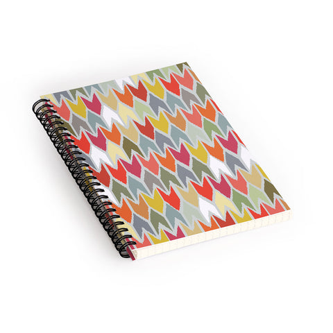 Sharon Turner Beach House Ikat Chevron Spiral Notebook
