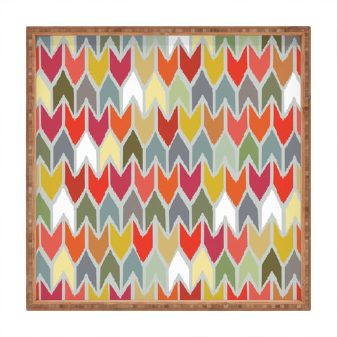 Sharon Turner Beach House Ikat Chevron Square Tray
