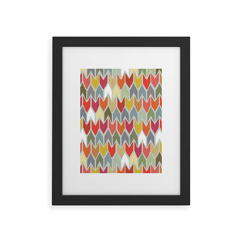 Sharon Turner Beach House Ikat Chevron Framed Art Print