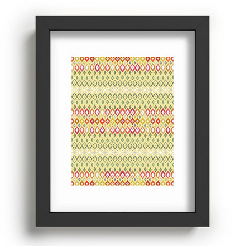 Sharon Turner Beach House Ikat Pattern Recessed Framing Rectangle