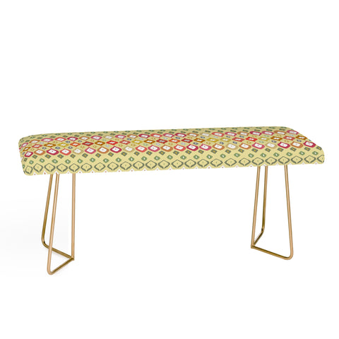 Sharon Turner Beach House Ikat Pattern Bench