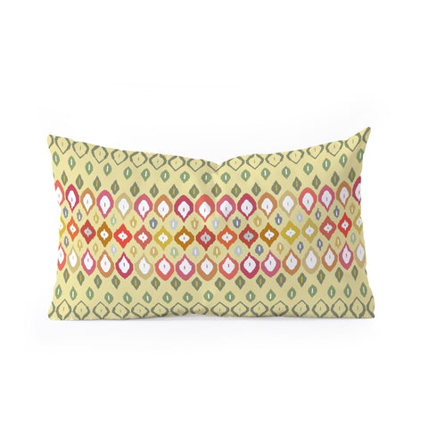 Sharon Turner Beach House Ikat Pattern Oblong Throw Pillow