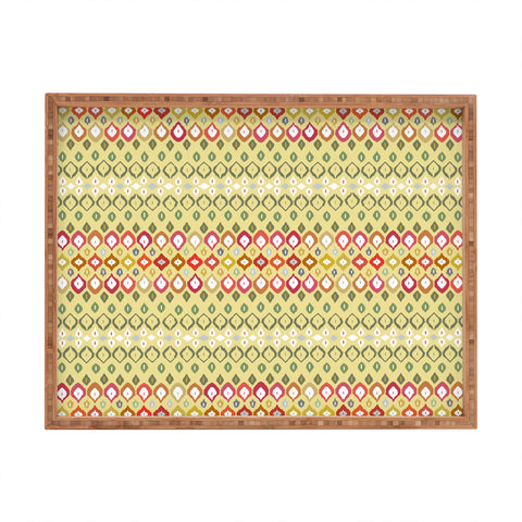 Sharon Turner Beach House Ikat Pattern Rectangular Tray