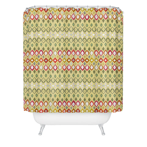 Sharon Turner Beach House Ikat Pattern Shower Curtain
