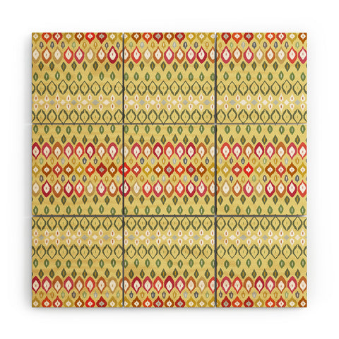 Sharon Turner Beach House Ikat Pattern Wood Wall Mural