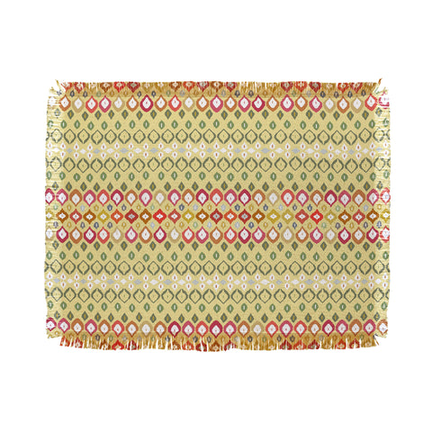 Sharon Turner Beach House Ikat Pattern Throw Blanket