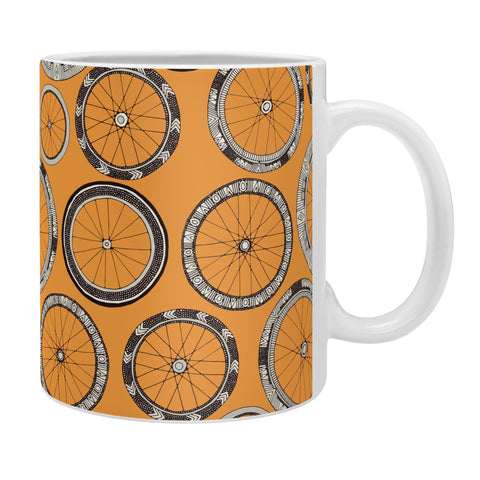 Sharon Turner bike wheels amber Coffee Mug