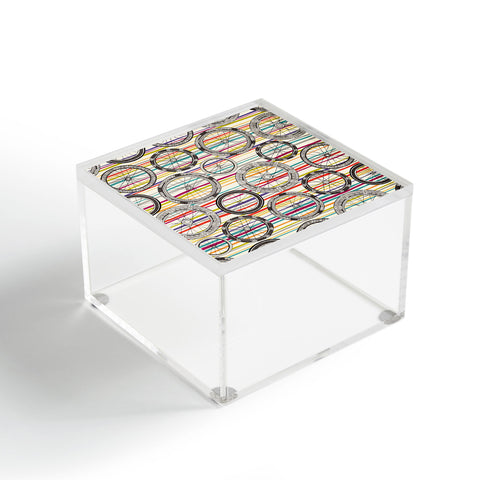 Sharon Turner bike wheels stripe Acrylic Box