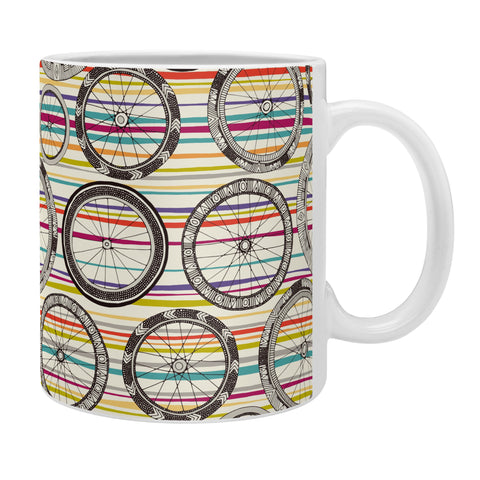 Sharon Turner bike wheels stripe Coffee Mug