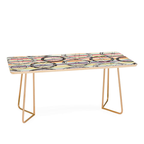 Sharon Turner bike wheels stripe Coffee Table