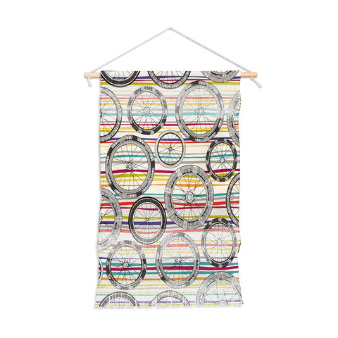 Sharon Turner bike wheels stripe Wall Hanging Portrait