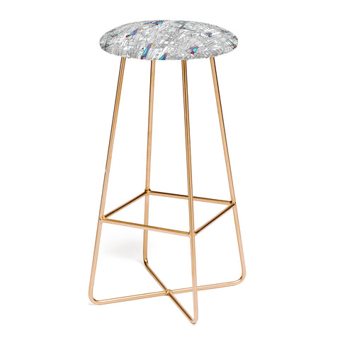 Sharon Turner Birds And Rockets Bar Stool