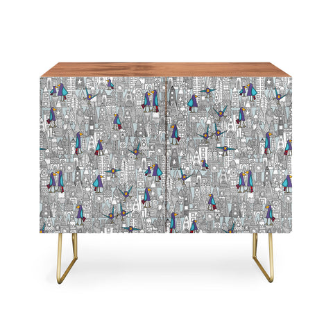 Sharon Turner Birds And Rockets Credenza