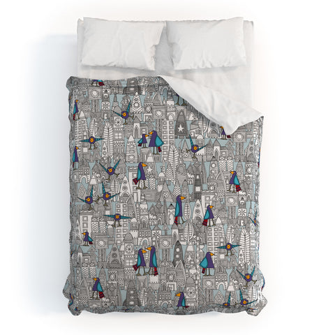 Sharon Turner Birds And Rockets Duvet Cover