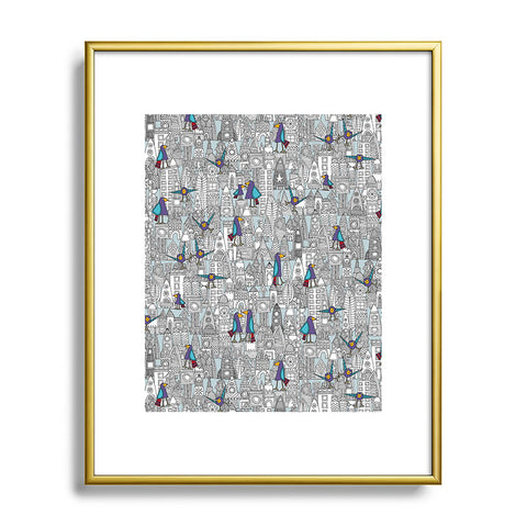 Sharon Turner Birds And Rockets Metal Framed Art Print