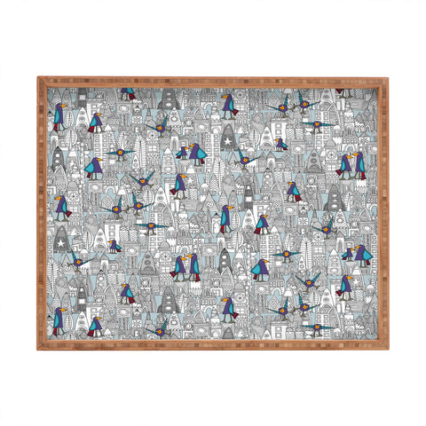 Sharon Turner Birds And Rockets Rectangular Tray