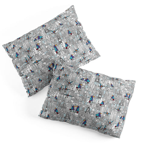 Sharon Turner Birds And Rockets Pillow Shams