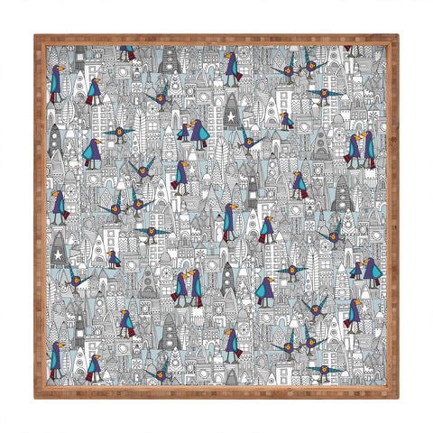 Sharon Turner Birds And Rockets Square Tray