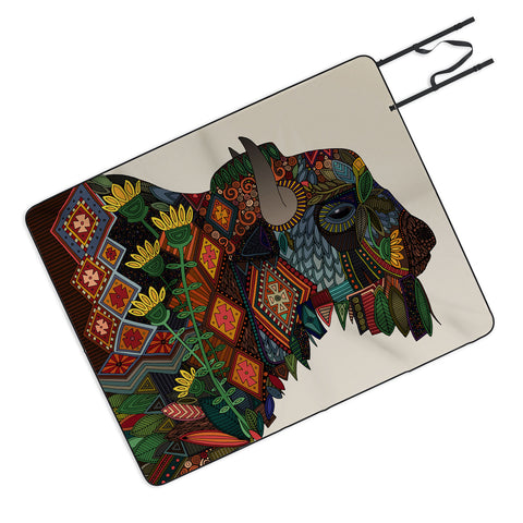 Sharon Turner bison Picnic Blanket