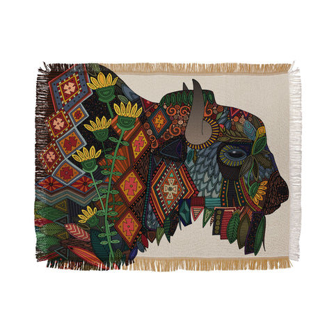 Sharon Turner bison Throw Blanket