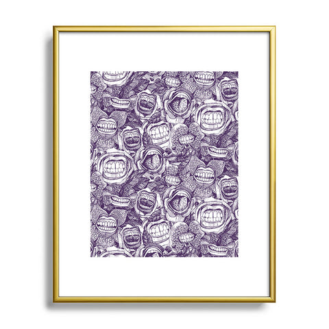 Sharon Turner BITE ME roses orchids ACAI Metal Framed Art Print